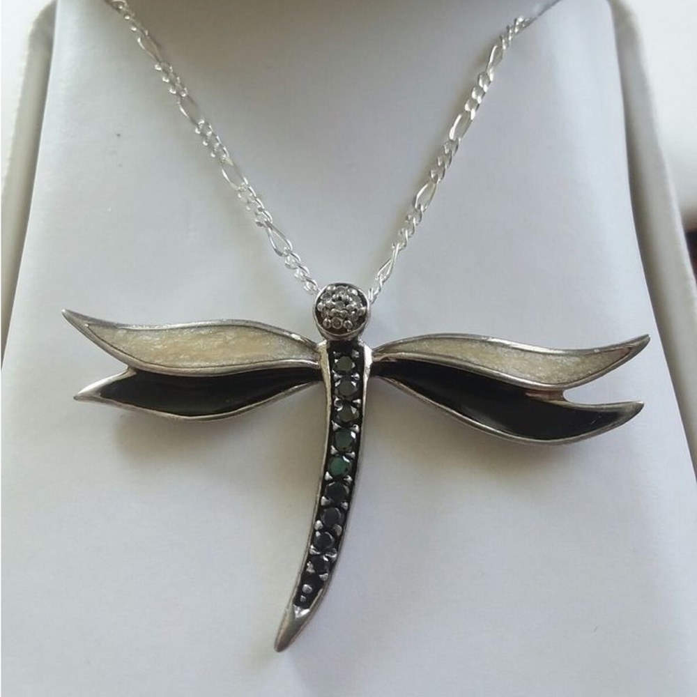 KAY Jewelers Black Diamond Dragonfly Necklace